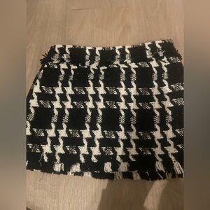 Walter Baker Heritage Tweed Mini Skirt in Black